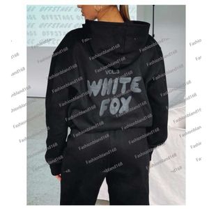 2024 Designer Tracksuit White Fox Hoodie Set Two 2 Piece Women Clothing Set Sporty Long Sleeve Pullover Hooded Tracksuits Spring Autumn