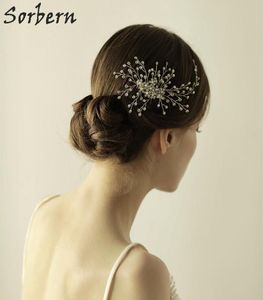 Sorbern European Design Headpiece Crystal Wedding Hair Jewelry Accessories for Women Cute Shape Silver Plated Sell Bridal Hair7153028