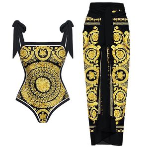 Maiô para mulheres, trajes de banho de uma peça, conjunto feminino de três peças com cobertura de barriga conservadora integrada, praia, primavera quente, biquíni conectado