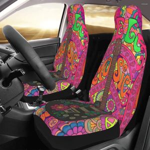 Bilstol täcker fred Floral Garden Cover Custom Printing Universal Front Protector Accessories Cushion Set