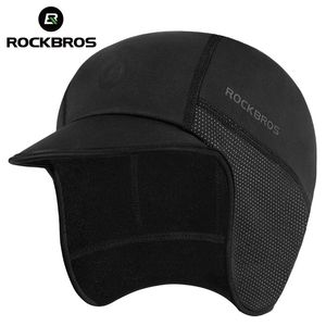 Rockbros Cycling Cap Winter Men kobiety WindProof Polar Keep Harm Hat for Motorcycle Ski Outdoor Sports Akcesoria 240304