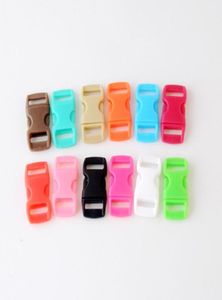 100PCSプラスチック製のサイドリリースバックルパラコードブレスレットバックパック衣料品バッグ装飾29x15mm 12色f11211126480