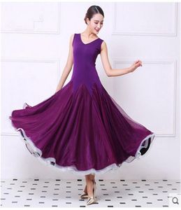 2017New Modern Dance Dress Women Elegant Neeless Waltz Tango Foxtrotクイックステップコスチューム競技衣料標準ボールルームD1715827