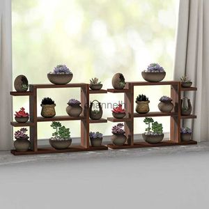 Other Garden Buildings Window Sill Succulent Flower Stand Living Room Solid Wood Multi-layer Table Top Small Shelf Balcony Decorative Rack Combination YQ240304