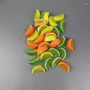 Conjunto de decoração de festa de 10 modelos de blocos artificiais para pogal casa cozinha plástico frutas diversão e beleza natural