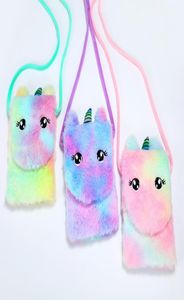 Borsa a tracolla in peluche per bambini Borsa a tracolla per bambini in cartone animato per bambini Borsa a tracolla farcita con unicorno per bambini Bambina 3401871