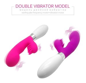 Tıbbi Silikon Çift Titreşim Klitoral G Spot Vibratörler Kadın İçin Seks Oyuncakları Kadın için Dildo Vibratör1399361