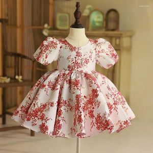 Girl Dresses 2024 High-end Baby Spanish Lolita Princess Ball Gown Beading Design Birthday Baptism Party Easter Eid For Girls