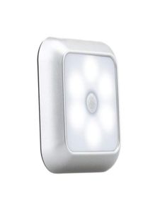 Ny Smart Motion Sensor LED Night Light Battery Operated WC Bedside Lamp för rum Hallväg Toalett9761091