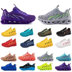 Spring Men Women Shoes Running Shoes Fashion Sports Lämpliga sneakers Leisure Lace-Up Color Black White Blocking Antiskid Big Size GAI 49