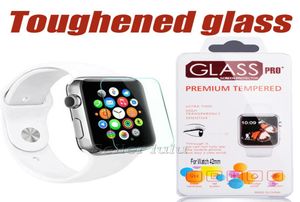 För 38mm42mm Apple Watch 02mm 25d 9h härdat glas IWATCH FLIM -skärmskydd med Retal Package2778718