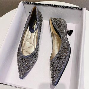 Sukienki brokatowe kryształowe pompki kobiety trafa złota buty szklane pięta buty ślubne buty