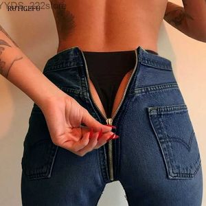 Jeans Jeans Slim hip zipper high waist jeans Autumn and winter sexy skinny trousers Free shipping 240304