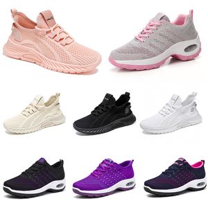 New Men Women Shoes Hiking Running Flat Shoes Soft Sole Fashion Purple White Black Comfortable Sports Color Blocking Q46 GAI GAI TR