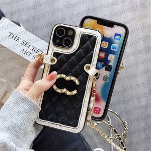 Para iPhone 15 Pro Max Capas Mulheres Crossbody Designer Capa de telefone acolchoada Capa para iPhone Apple iPhone 14 Pro Max 13 12 11 X XR XS Max 15 Plus 13promax 12promax Capa