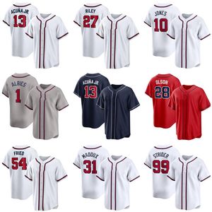 13 ACUNA JR.28 OLSON 1 ALBIES JERSEYS de beisebol yakuda local Cool Base Jersey dhgate 27 RILEY 47 GLAVINE 99 STRIDER 54 FRIED 10 JONES 31 MADDUX 12 MURPHY 77 JIMENEZ 10 JONES