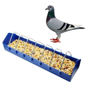 Alimentador de frango de plástico através de 8 células, bebedor de pombos, capacidade de 1,65lbs, equipamento de alimentação para pássaros pequenos