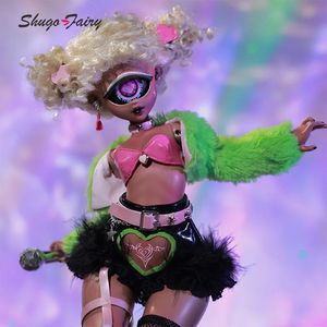 Shuga Fairy Bjd Dolls Cyclops 14 Dopamine Style Charming Big Eyes Fashion Lady Attractive Candy Color Toys Ball Jointed Doll 240301