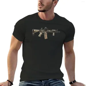 Herrtankstoppar AR-15 Sand Camo T-shirt Grafik T-shirt Svett Menskläder