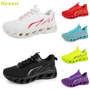 2024 Hot Sale Running Shoes Mens Woman Whites Navys Cream Pinks Black Purple Grey Trainers Sneakers andningsbar färg 27 GAI