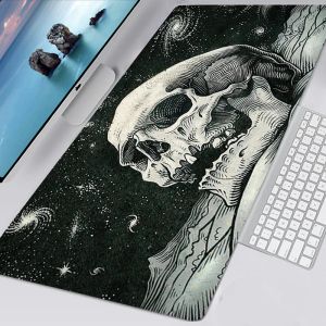 Pads Mouse Pad Gamer XXL Grande HD Teclado Mouse Tapete Escuro Horror Crânio Laptop Borracha Natural Antiderrapante Office Mouse Pad Mouse Mat