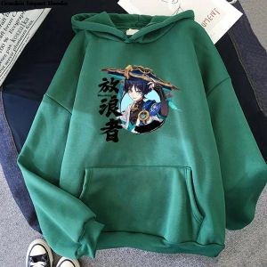 Sweatshirts y2k Wanderer Hoodie Women/Men Harajuku Cartoon Graphic Kawaii Genshin Impact Hoodies للجنسين الأنيمي بالبلوزات المغطاة بالجمال T.