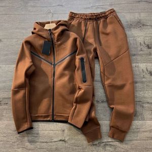 Tekniska fleece hoodies färg Sporwear Full Zip Pant Tracksuit Set Fleeces Techfleeces Sport Pan Mens Designer Jacke Space Cotton Joggers 948