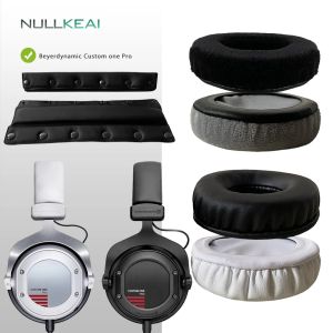 Accessori Nullkeai Parti di sostituzione del velluto per Beyerdynamic Custom One Pro Earpads Earf Muff Bumper Cushion Cuscings Cover Cover Headband