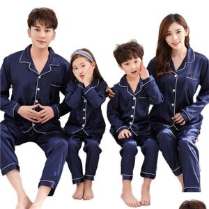 Mulheres Pijamas Pai Criança Família Pijama Terno Pais Crianças Bebê Match Roupas X0526 Gota Entrega Vestuário Roupa Interior Womens Dhrvw