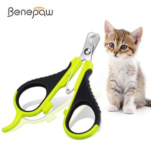 Clippers Benepaw Safe Efficient Pet Cat Nail Clipper Professional Bekväm nonslip Skär liten hund nageltrimmer för valpkattunge kanin