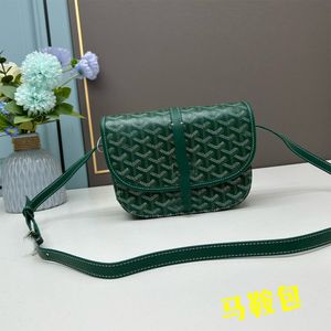 Grüne Designer-Umhängetaschen, 22 cm, Yard-Satteltaschen, Damen-Umhängetaschen, Designer-Taschen, Leder, Gayard, Luxus-Mode-Gürtelhülle, hochwertige Messenger-Geldbörsen mit kleiner Klappe