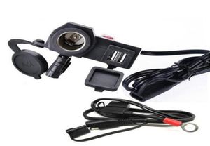 Motorcykel 21A USB -laddare Vattentät cigarettändare Socket 2 i 1 Power Charger Motorcykelstyrning med switch 15m Line6850856