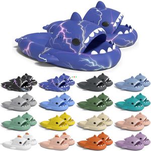 Frete Grátis Designer Shark Slides Sandália GAI Slipper Sliders para Homens Mulheres Sandálias Slide Pantoufle Mules Mens Womens Chinelos Treinadores Sandles Color116