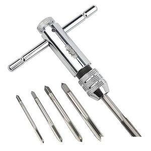 Hand Tools Adjustable Sier T-Handle Ratchet Tap Holder Wrench With 5Pcs M3-M8 M-8Mm Hine Screw Thread Metric Plug T-Shaped Drop Deli Dhfd4