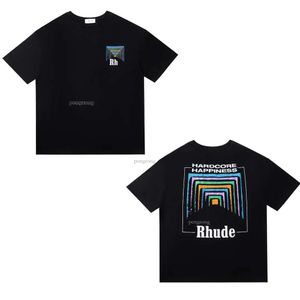 Lyx varumärke Rhude T-shirt mode tshirt mens Sesigner t skjortor män avslappnad kort ärm högkvalitativ tees us siize s-xxl 633