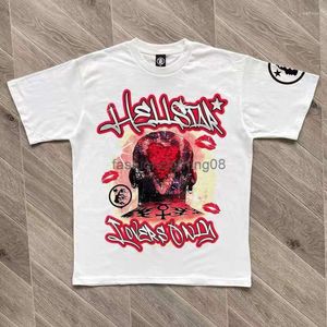 2024SS MENS T-shirts T Shirts Summer Hellstar Only Tee Men Women 1 Red Graphic Print T-Shirt Hip Crewneck Short Sleeve Loose Tops värme