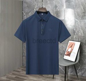 T-shirty męskie koszulki Polo-koszulki haft haftowy bawełniany krótki koszulki biznesowe polo swobodne letnie rękawy męskie rozmiar m-3xl 240304