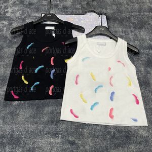 Canotte da donna multi colore Canotte Top Lettere di design di lusso Focking Canotta da donna casual sexy ritagliata lavorata a maglia marrone chiaro