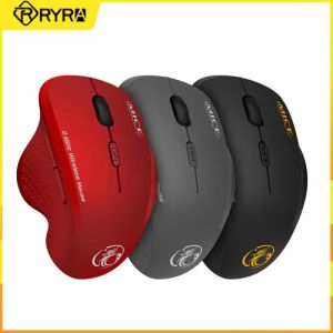 Mäuse RYRA 2.4G Wireless Game Mouse 6 Tasten 1600DPI Optischer USB-Akku Ergonomische Gaming-Maus mit Farbfeld für Laptop-PC-Computer