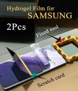 Samsung S20 S21 için Yumuşak Hidrojel Filmi Ultra 20FE S9 S8 S10E S10 5G S7 Edge HD Ekran Koruyucu Galaxy Not 20 10 Plus 9 8 20U5127547