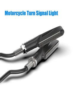 4st LED Motorcykel Turn Signal Amber Light Lamp Indicators Sequential Blinkers Flashs Flexible Bendable Flowing Light7638739