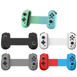 Gamepads D8 Gamepad Telescopic Cellphone Game Controller for Switchs Cellphone Tablet with Turbos RGB Joypad Handle