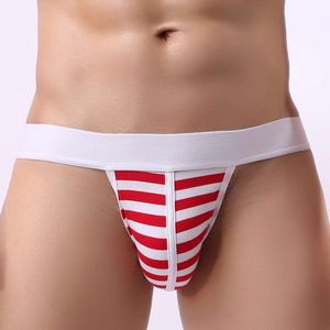 Long Jiang's New Sexy Stripe Breathable U Raised Double Ding T Pants Cotton Open Hip Men's Underwear Fashion 427 711076