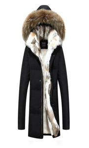 Men039s Jackets 2021 Winter Duck Jacket Men Coat Parkas Male Thickened Warm Fur Collar Raccoon Hooded5221573