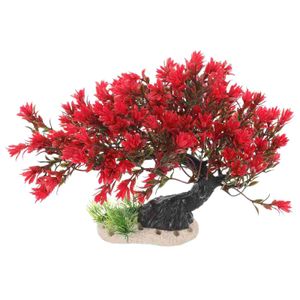 Fish Tank Landscaping Tree Fake Plant Decor Aquarium Plastic Plants Freshwater Bowl Decorations levererar stora 240226