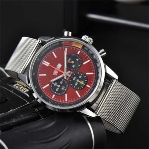 56% OFF watch Watch Men New Mens Six stitches All dial work Quartz Luxury Chronograph clock Steel Leather Belt fashion Breit Top Time