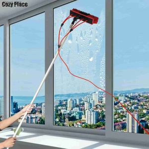 Escovas de limpeza Kit de poste de limpeza de janelas com cabo longo Escova de limpeza com água Escova extensível Espanador Ferramenta de limpeza de painel solar L240304