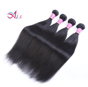 Brazilian Virgin Human Hair Extensions Weaves 4 Bundles Straight Natural 1B Color 830 inches Indian Peruvian Malaysian Hair3681553