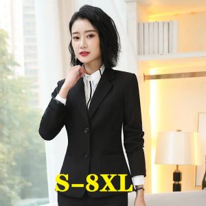 Jacken Frauenjacke Blazer Frauen Blazer und Jacken Arbeit Büroanzug Anzug Slim Black Blazer Coat Tops Frauenkleidung kostenlos Versand