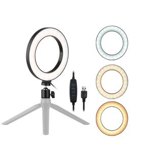 6 tum PO Studio Lighting LED RING LIGHT 32005500K POGRAFI DIMMABLE RING LAMP med stativ för videomakeup9289016